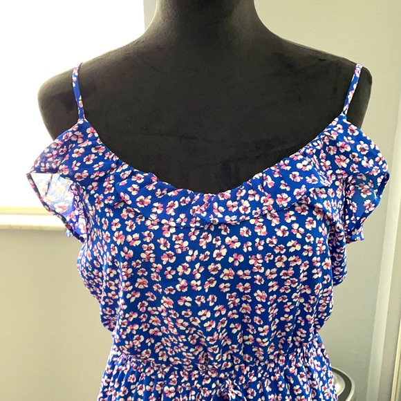 Blue Floral Dress - Picture 3 of 5